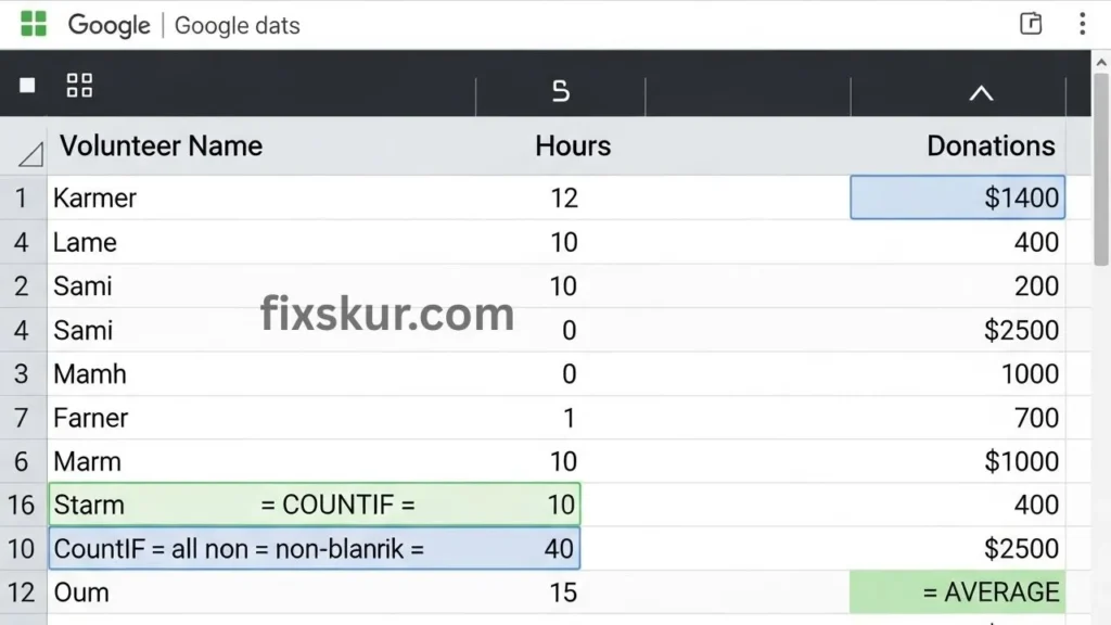 Google Sheets Dashboard for Non-Profits